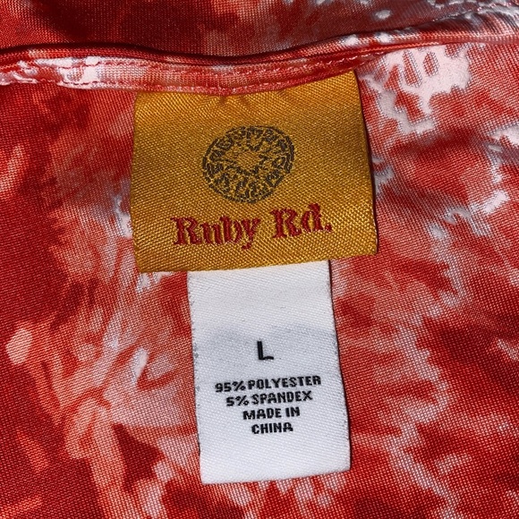 Ruby Rd Tunic Top in Orange Size Large - Picture 5 of 6